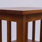 Solid Frame 2 Storage Shelves Night Table Farmhouse