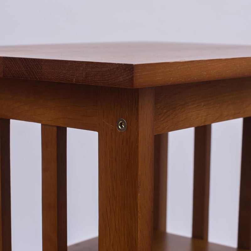 Solid Frame 2 Storage Shelves Night Table Farmhouse
