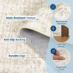 Solid Living Room Rug Visual Texture