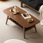 Solid Oak Coffee Table Natural Wood Tone