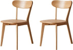 2pcs Modern Solid Dining Chairs Set Upholstered Fabric