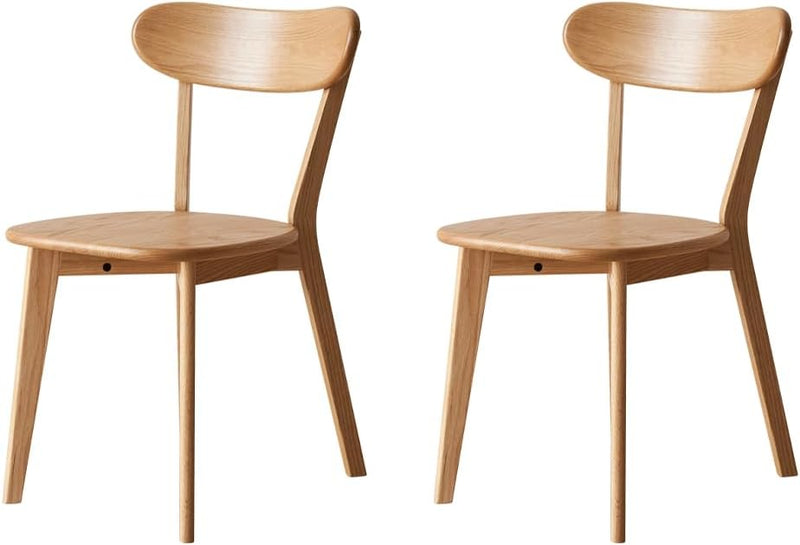 2pcs Modern Solid Dining Chairs Set Upholstered Fabric