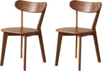 2pcs Modern Solid Dining Chairs Set Upholstered Fabric