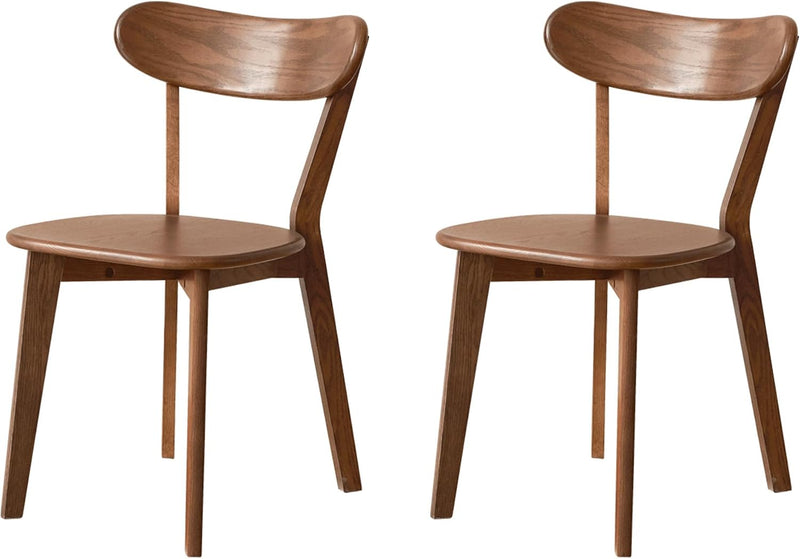 2pcs Modern Solid Dining Chairs Set Upholstered Fabric