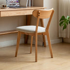 2pcs Modern Solid Dining Chairs Set Upholstered Fabric