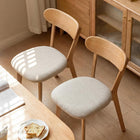 Natural Grain + White Cushion