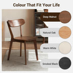 2pcs Modern Solid Dining Chairs Set Upholstered Fabric
