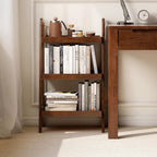 Solid Oak End Table with 3 Tier Storage