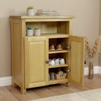 Solid Oak Sideboard Shoe Cabinet Storage Unit