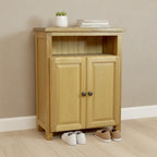 Solid Oak Sideboard Shoe Cabinet Storage Unit