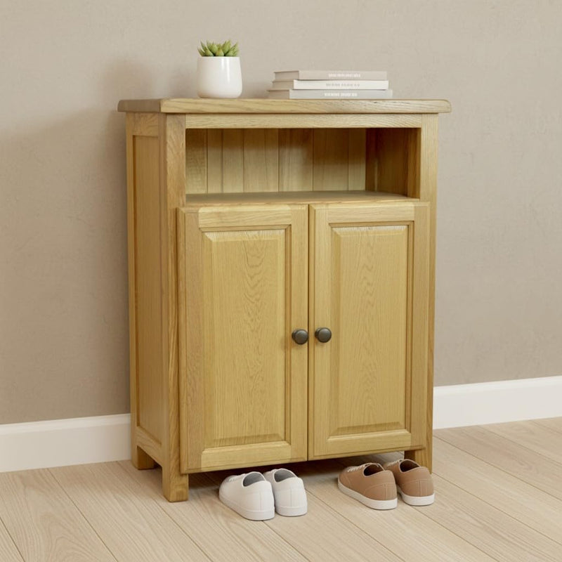 Solid Oak Sideboard Shoe Cabinet Storage Unit