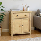 Solid Oak Sideboard Storage Cabinet for Hallway Or