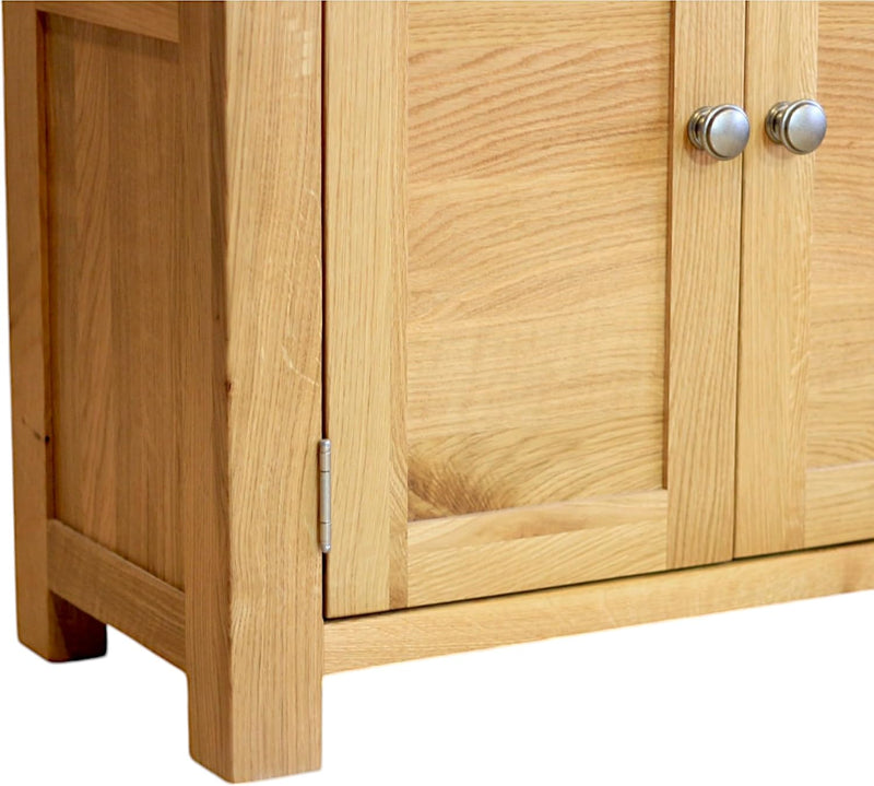 Solid Oak Sideboard Storage Cabinet for Hallway Or
