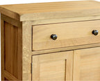 Solid Oak Sideboard Storage Cabinet for Hallway Or