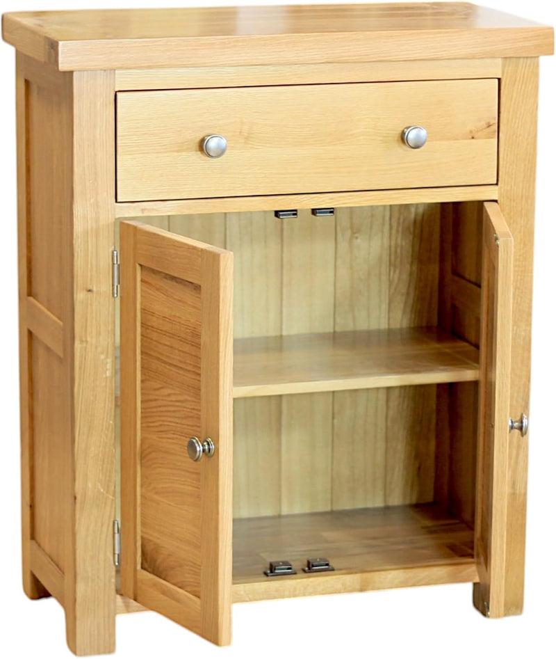 Solid Oak Sideboard Storage Cabinet for Hallway Or