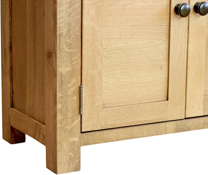 Solid Oak Sideboard Storage Cabinet for Hallway Or