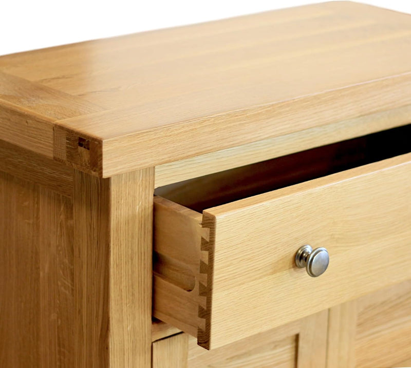 Solid Oak Sideboard Storage Cabinet for Hallway Or