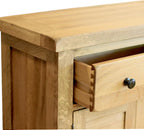 Solid Oak Sideboard Storage Cabinet for Hallway Or