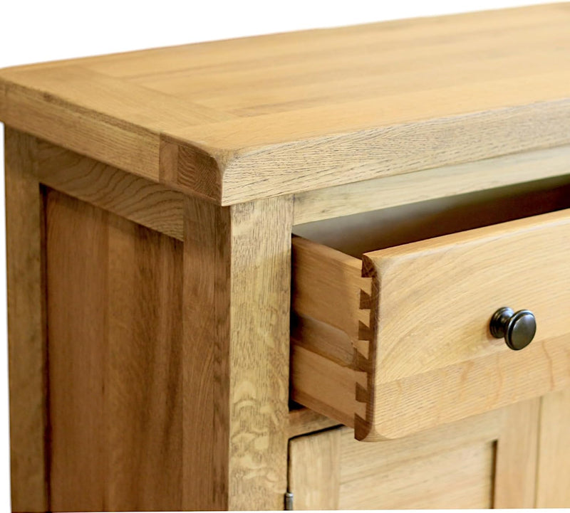 Solid Oak Sideboard Storage Cabinet for Hallway Or