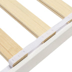 Solid Pine Wood Platform Bed Frame with Ribbed