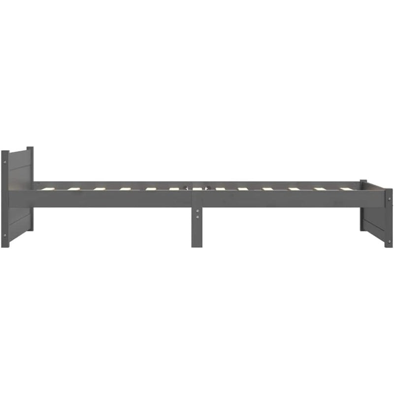 Solid Pinewood Bed Frame Wooden Bedstead with Headboard