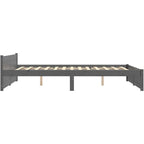 Solid Pinewood Bed Frame Wooden Bedstead with Headboard