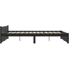 Solid Pinewood Bed Frame Wooden Bedstead with Headboard