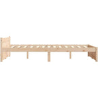 Solid Pinewood Bed Frame Wooden Bedstead with Headboard
