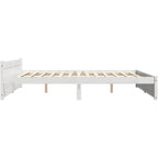 Solid Pinewood Bed Frame Wooden Bedstead with Headboard