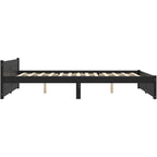 Solid Pinewood Bed Frame Wooden Bedstead with Headboard