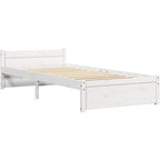 Solid Pinewood Bed Frame Wooden Bedstead with Headboard