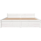 Solid Pinewood Bed Frame Wooden Bedstead with Headboard