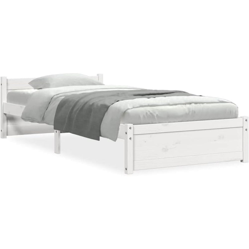 Solid Pinewood Bed Frame Wooden Bedstead with Headboard