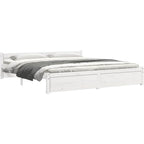 Solid Pinewood Bed Frame Wooden Bedstead with Headboard