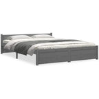 Solid Pinewood Bed Frame Wooden Bedstead with Headboard