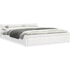Solid Pinewood Bed Frame Wooden Bedstead with Headboard