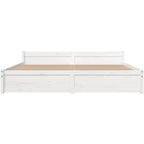 Solid Pinewood Bed Frame Wooden Bedstead with Headboard