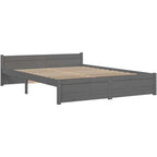 Solid Pinewood Bed Frame Wooden Bedstead with Headboard