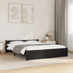 Solid Pinewood Bed Frame Wooden Bedstead with Headboard