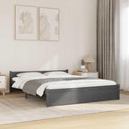 Solid Pinewood Bed Frame Wooden Bedstead with Headboard