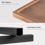 Solid Wood Bedside Table with Charging Station Rotating