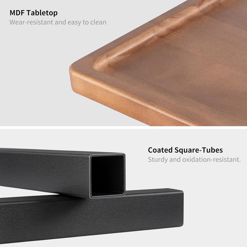 Solid Wood Bedside Table with Charging Station Rotating