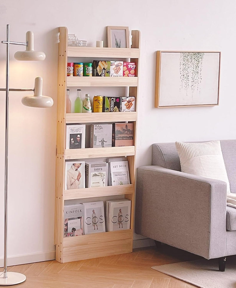Solid Wood Bookshelf Bookcase Book Shelf Organiser