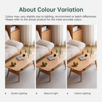 Solid Wood Coffee Table with Shelf Minimalist 2