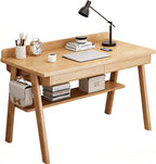 Solid Wood Computer Desk with Drawers Small Home