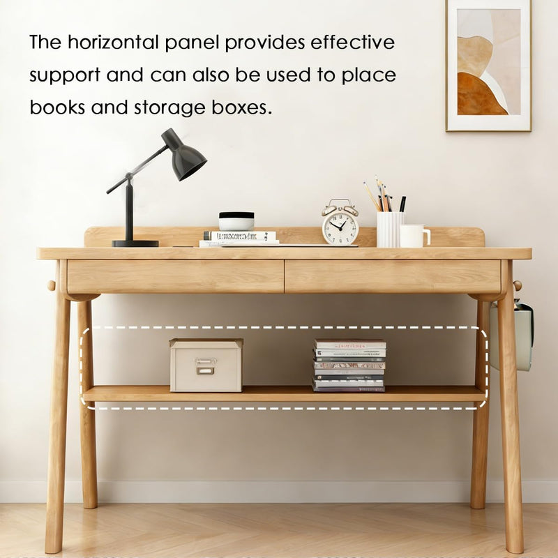 Solid Wood Computer Desk with Drawers Small Home