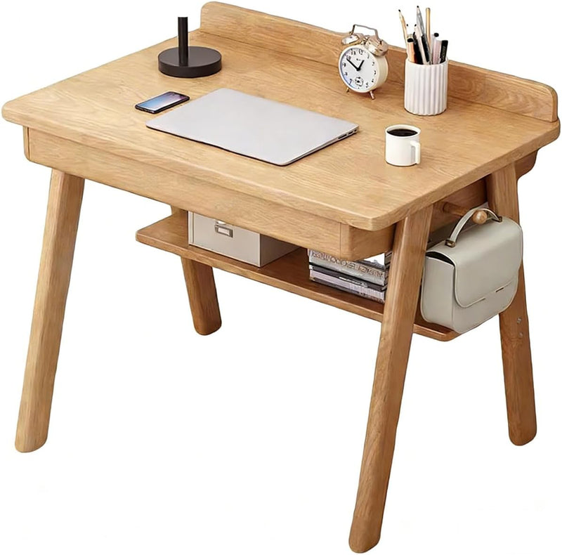 Solid Wood Computer Desk with Drawers Small Home