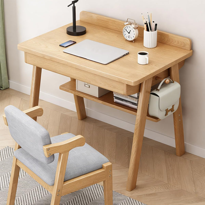 Solid Wood Computer Desk with Drawers Small Home