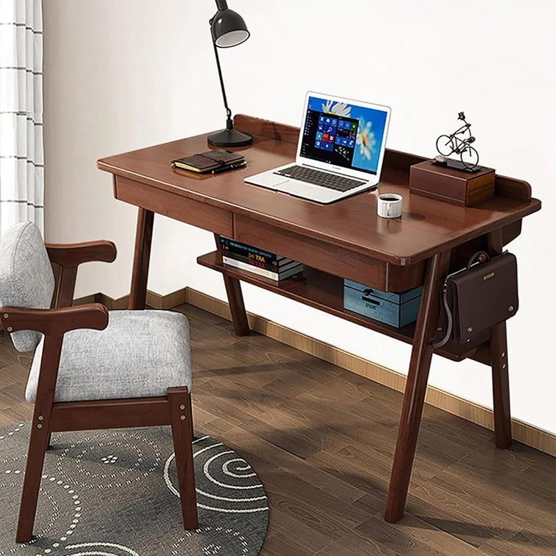 Solid Wood Computer Desk with Drawers Small Home
