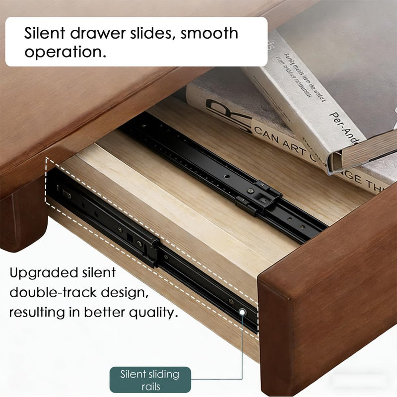 Solid Wood Computer Desk with Drawers Small Home